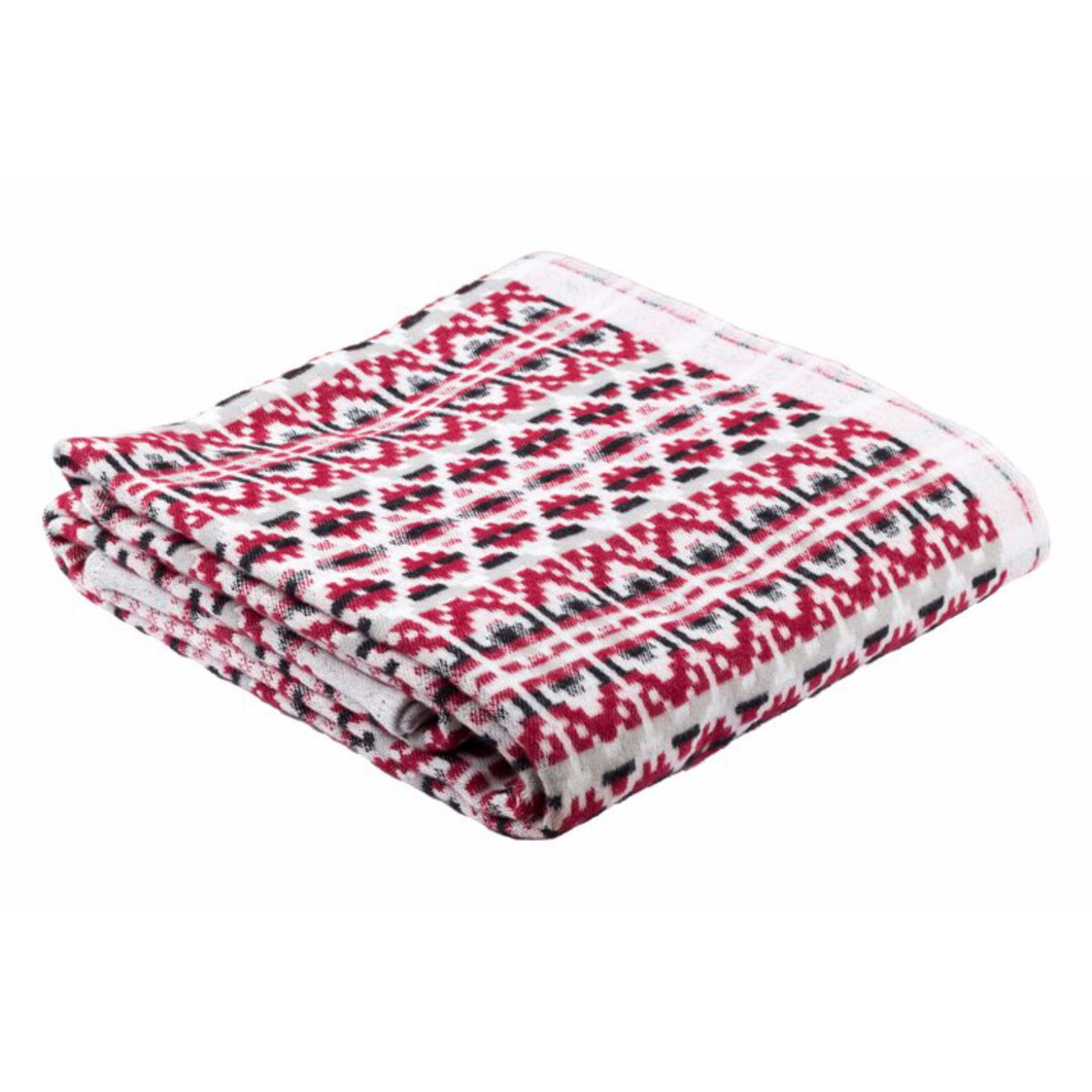 Dalarna Pattern Cotton Blanket