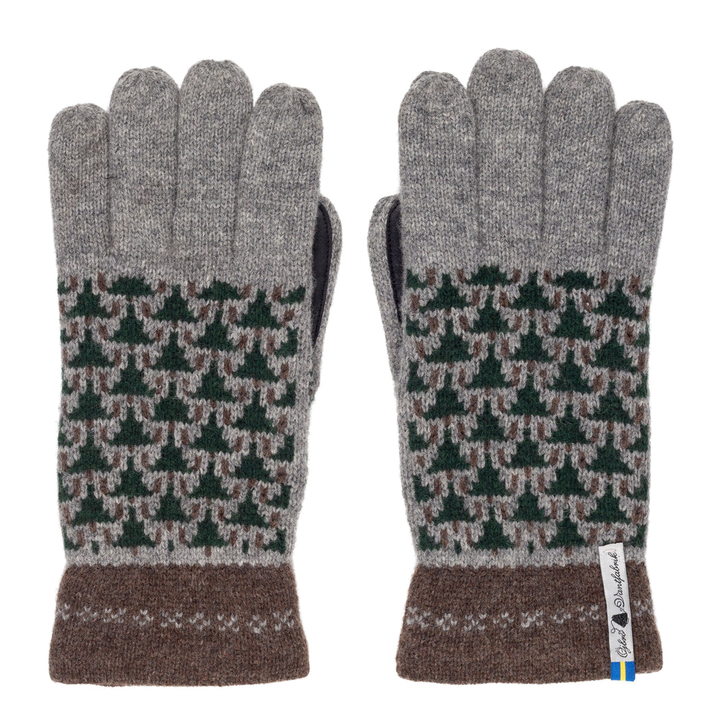 Skogen Pattern Merino Wool Touchscreen Gloves