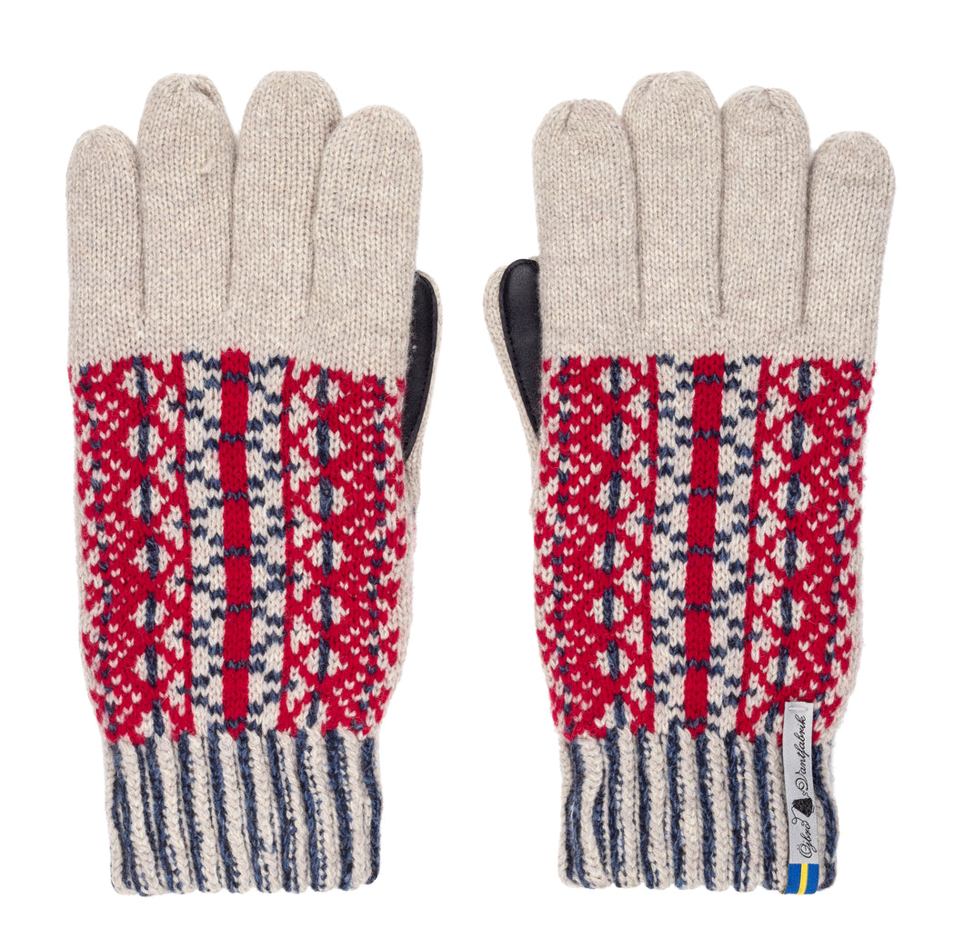 Lycksele Pattern Merino Wool Touchscreen Gloves