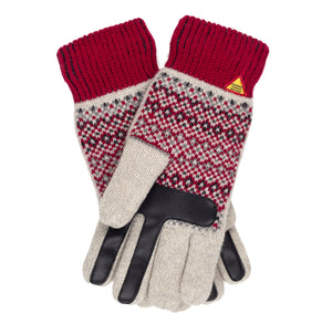 Dalarna Pattern Merino Wool Touchscreen Gloves