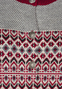 Dalarna Pattern Merino Wool Cardigan Sweater