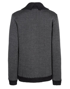 Skaftö Pattern Merino Wool Zip Front Sweater