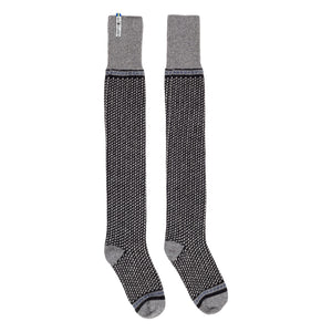 Skaftö Black Pattern Swedish Over Knee Socks