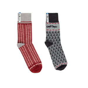 Eva Holiday Pattern Swedish Everyday Socks Ojbro Vantfabrik, 2 Pack